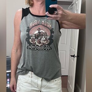 Cowgirl Black Graphic Tank Top